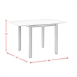 Picket House Furnishings Tuttle 3PC Drop Leaf Dining Set in Brown and White