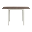 Picket House Furnishings Tuttle 3PC Drop Leaf Dining Set in Brown and White