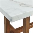 Picket House Furnishings Meyers Marble Square End Table in White