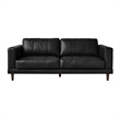 Picket House Furnishings Hanson Square Arms Sofa in Fiero Black