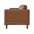 Picket House Furnishings Hanson Leather Upholstered Sofa in Fiero Tan