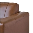 Picket House Furnishings Hanson Leather Upholstered Sofa in Fiero Tan