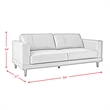 Picket House Furnishings Hanson Leather Upholstered Sofa in Fiero Tan