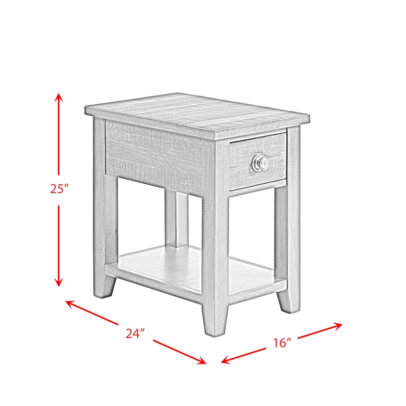 Picket House Furnishings Kahlil 1-Drawer Chairside Table with USB