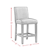 Picket House Furnishings Pia Faux Leather Counter Height Side Chair Set in Grey