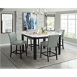 Picket House Furnishings Pia Faux Leather Counter Height Side Chair Set in Grey