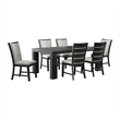 Picket House Furnishings Jasper 7PC Dining Set-Table & Six Side Chairs in Black