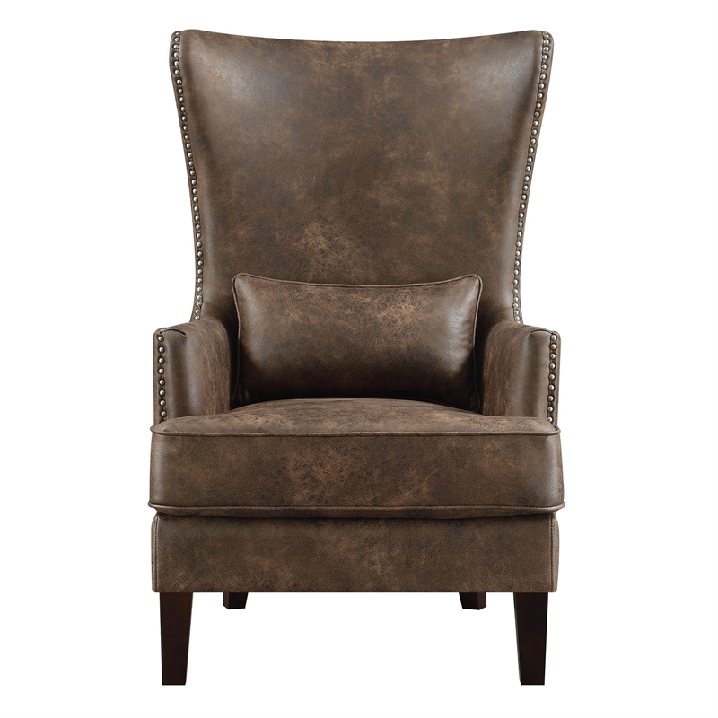 Picket House Furnishings Elia Chair with Chrome Nails In Sierra Toffee