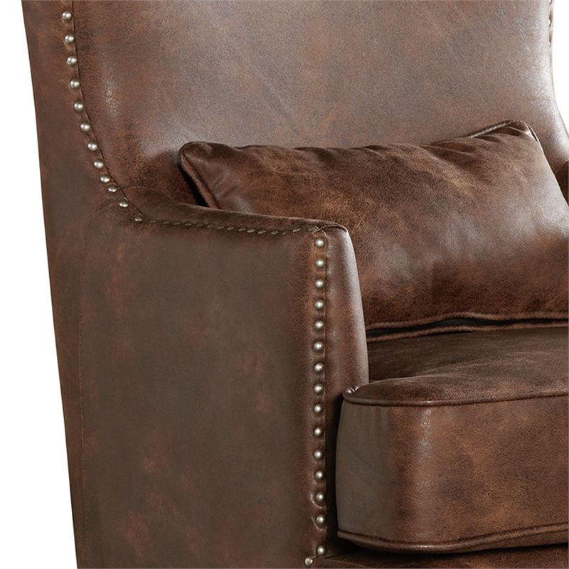 Picket House Furnishings Elia Chair with Chrome Nails In Sierra Toffee
