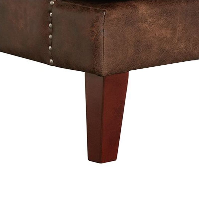 Picket House Furnishings Elia Chair with Chrome Nails In Sierra Toffee