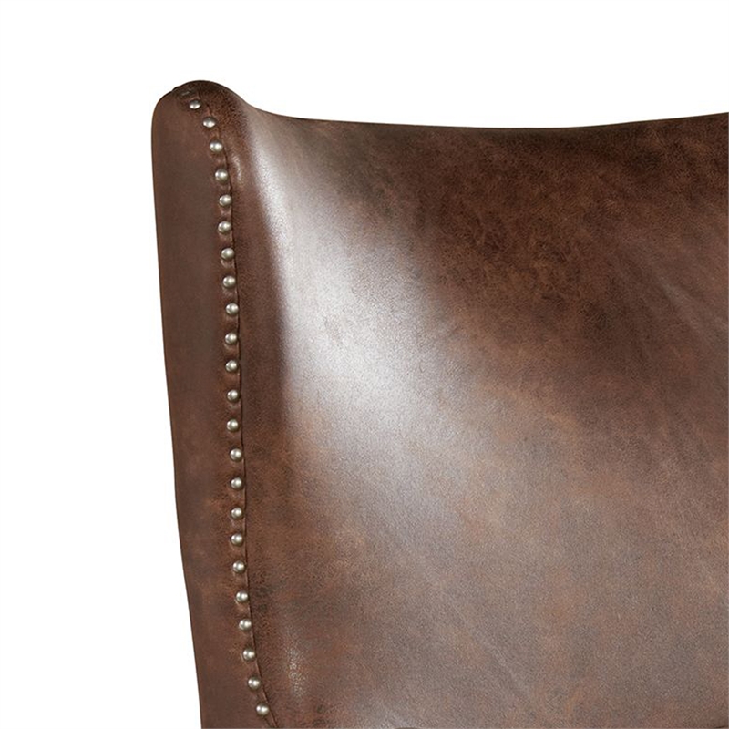 Picket House Furnishings Elia Chair with Chrome Nails In Sierra Toffee