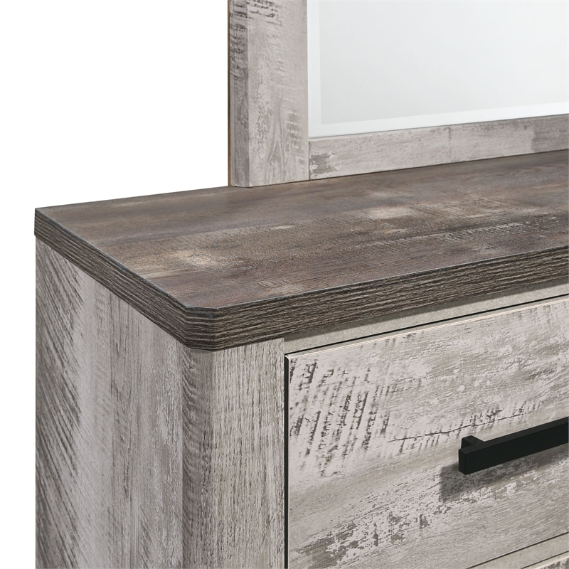 Picket House Furnishings Adam Full Panel 4PC Bedroom Set in Gray