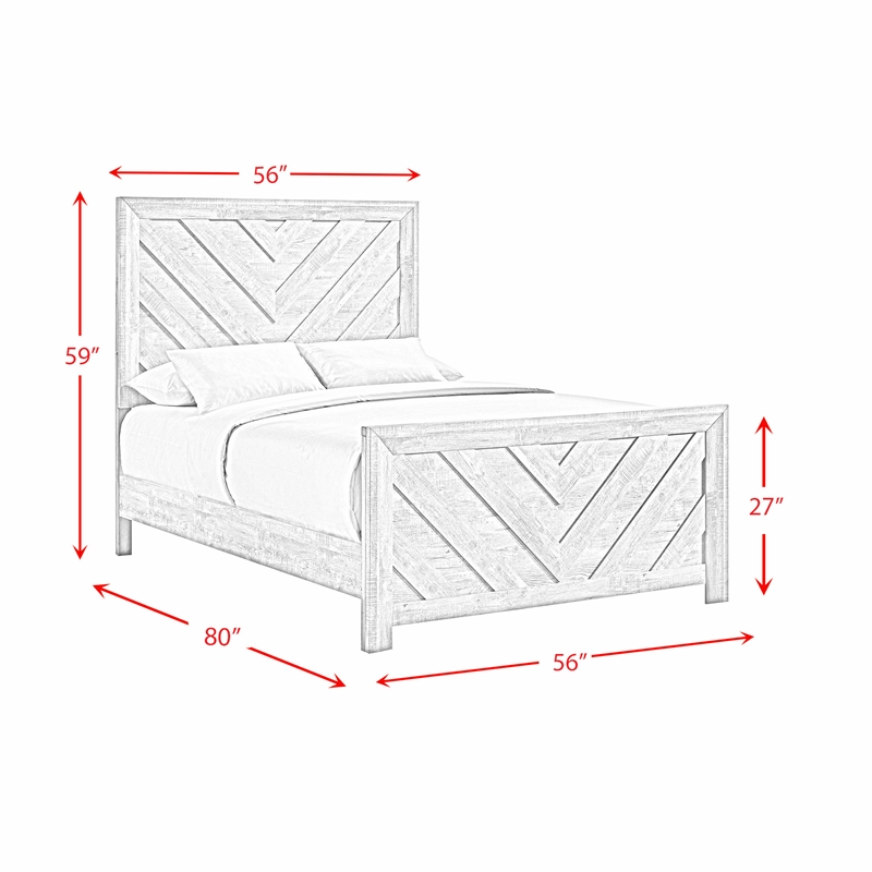 Picket House Furnishings Keely Full Panel Bed in White