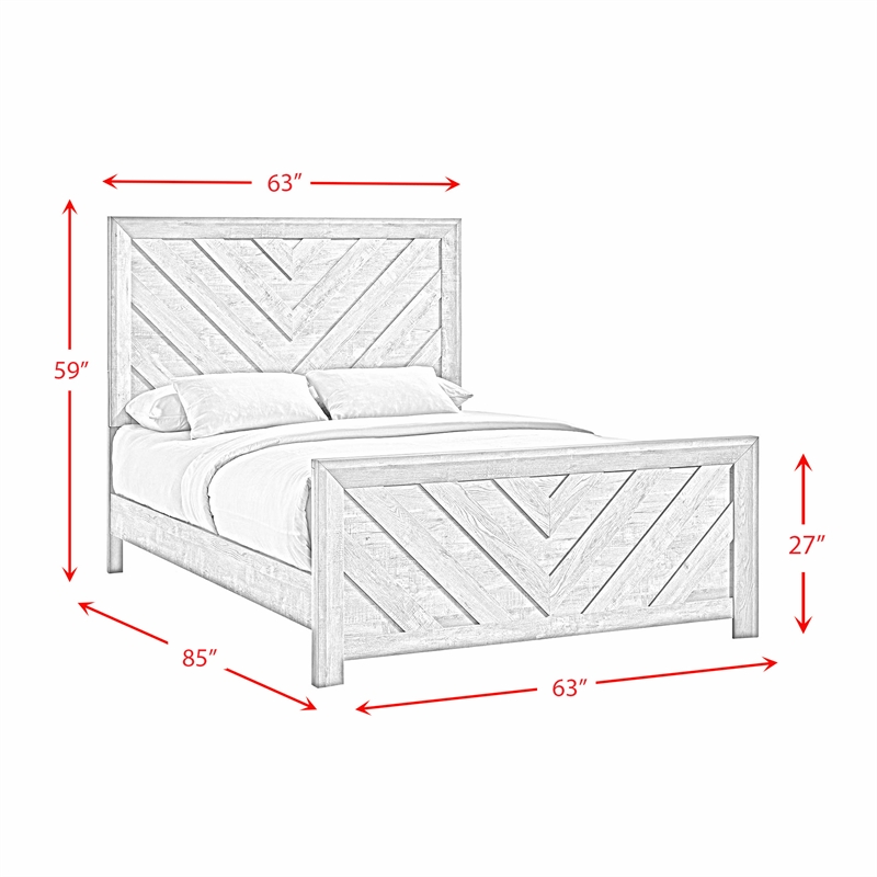 Picket House Furnishings Keely Queen Panel 3PC Bedroom Set in White