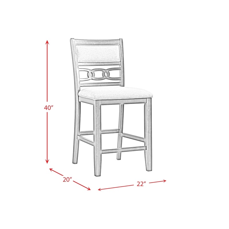 Picket House Furnishings Taylor Counter Height Faux Leather Side Chair Set