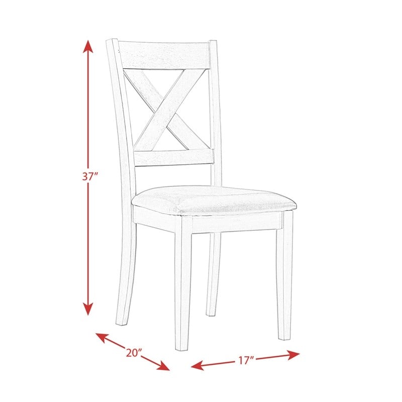Picket House Furnishings Alexa Standard Height Side Chair Set in Cherry