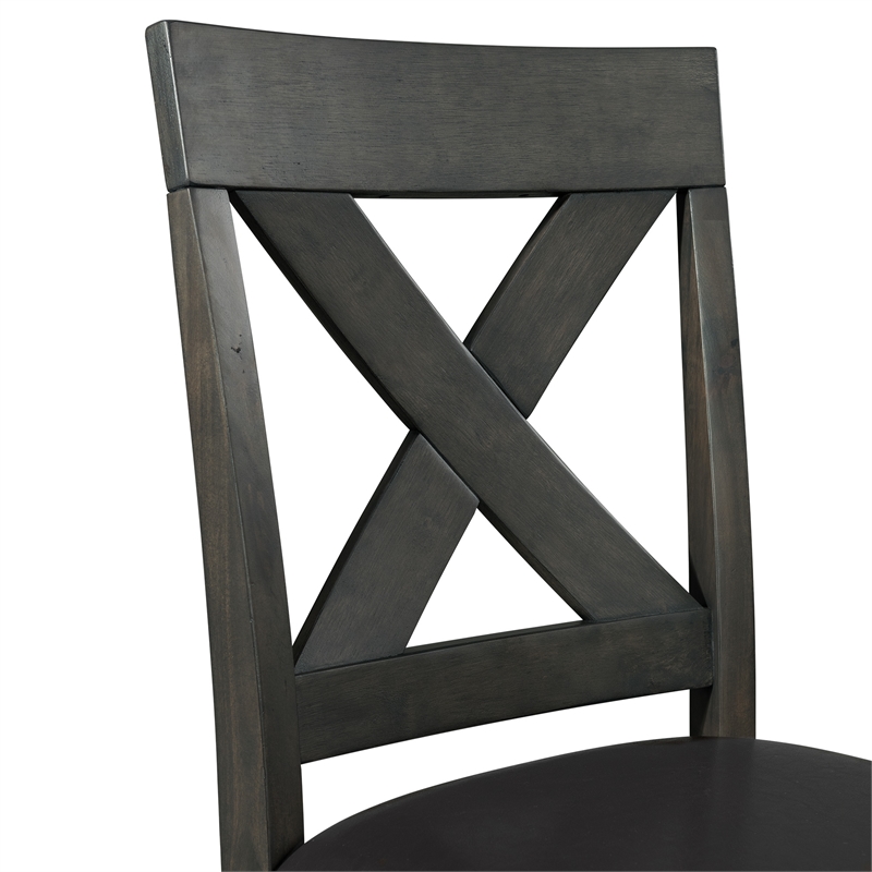 Picket House Furnishings Alexa Counter Height Side Chair Set in Gray