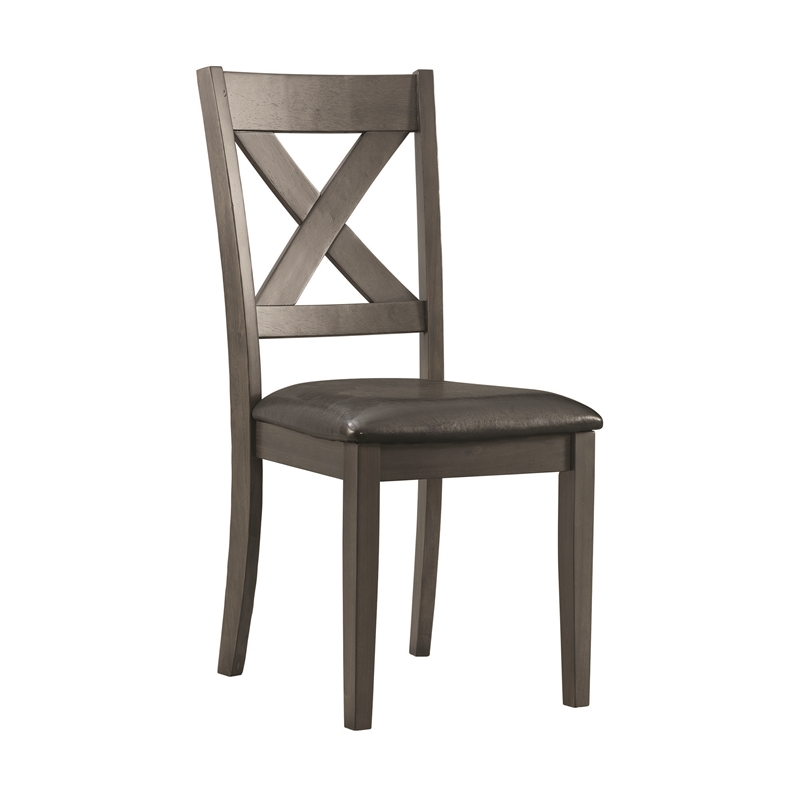 Picket House Furnishings Alexa Standard Height Side Chair Set in Gray