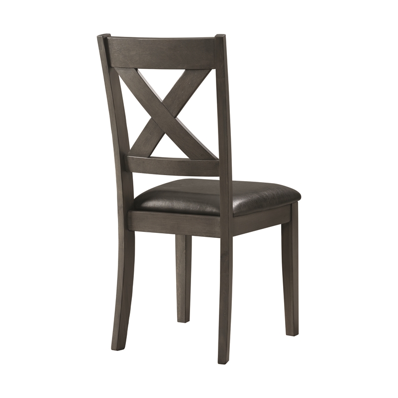 Picket House Furnishings Alexa Standard Height Side Chair Set in Gray