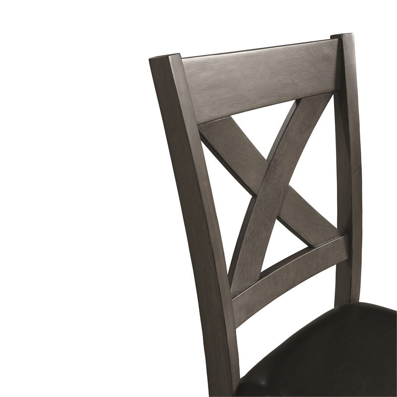 Picket House Furnishings Alexa Standard Height Side Chair Set in Gray