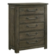Picket House Furnishings Memphis 5-Drawer Chest in Gray
