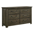 Picket House Furnishings Memphis 6-Drawer Dresser in Gray