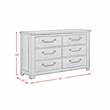 Picket House Furnishings Memphis 6-Drawer Dresser in Gray