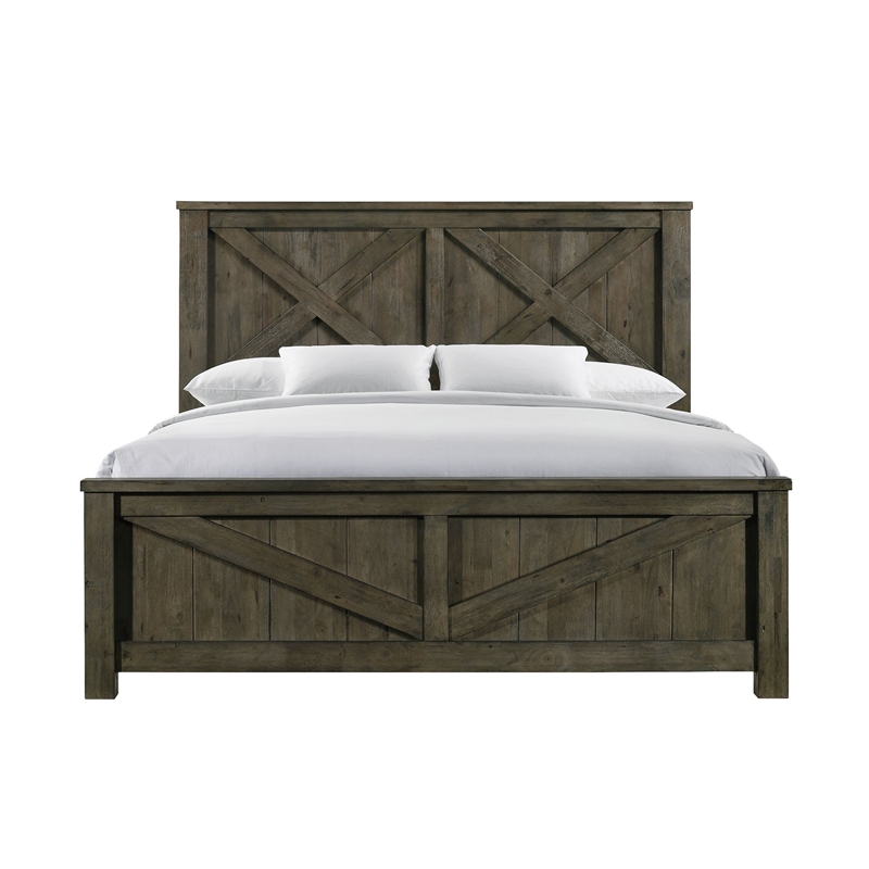 Picket House Furnishings Memphis King Panel Bed in Grey