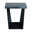 Picket House Furnishings Tobias End Table with Dark Marble Top