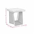 Picket House Furnishings Tobias End Table with Dark Marble Top