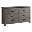 Picket House Furnishings Montauk 6-Drawer Dresser in Gray