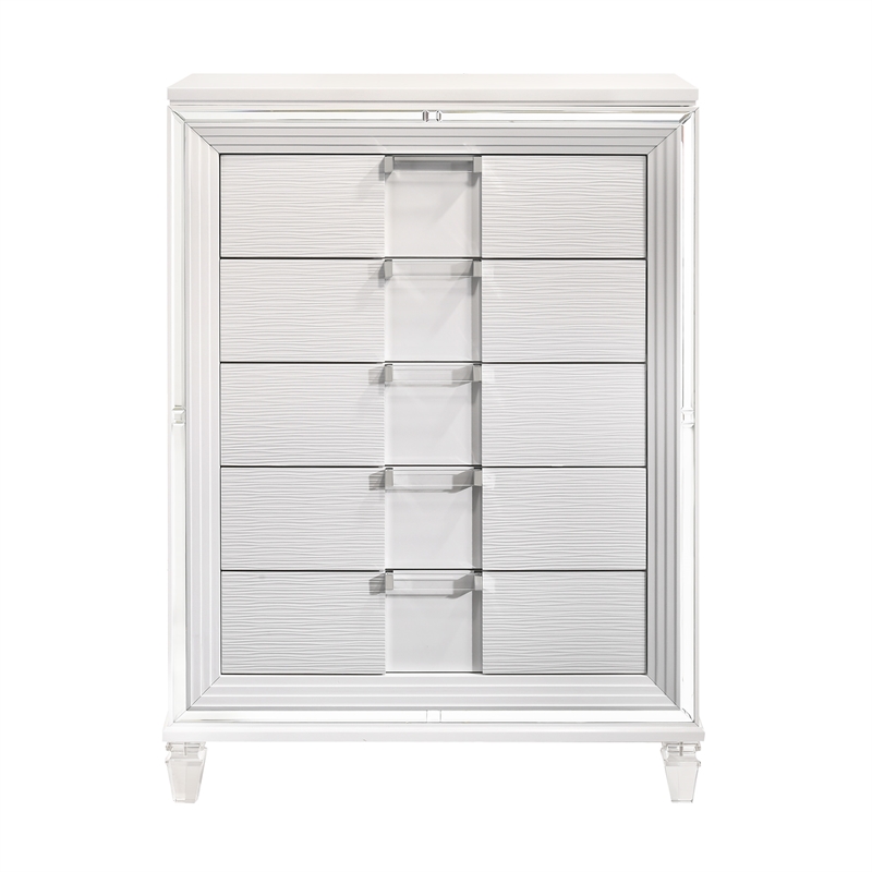 Picket House Furnishings Charlotte 5-Drawer Flip-Top Chest in White