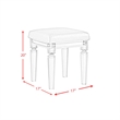 Picket House Furnishings Charlotte Vanity Stool with Acrylic Leg
