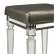 Picket House Furnishings Charlotte Vanity Stool with Acrylic Leg in Dark