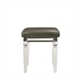 Picket House Furnishings Charlotte Vanity Stool with Acrylic Leg in Dark