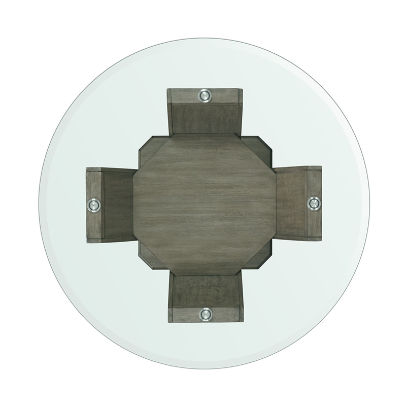 Picket House Furnishings Simms Round Counter Dining Table in Grey