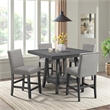 Picket House Furnishings Hester Counter Side Set Chair with Gray Fabric in Grey