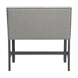 Picket House Furnishings Hester Counter Bench - Upholstered Back in Grey