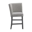 Picket House Furnishings Hester Counter Corner Bench - Upholstered Back in Grey