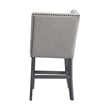 Picket House Furnishings Hester Counter Corner Bench - Upholstered Back in Grey