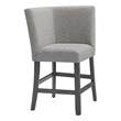 Picket House Furnishings Hester Counter Corner Bench - Upholstered Back in Grey