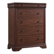 Picket House Furnishings Stark Wood 5-Drawers Bedroom Chest in Cherry
