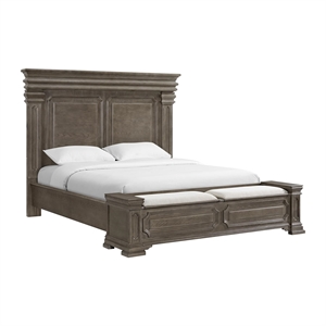 Picket House Furnishings Paterson  King Storage 5PC Bedroom Set in Gray