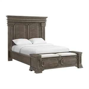 Picket House Furnishings Paterson  Queen Storage 5PC Bedroom Set in Gray