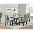 Picket House Furnishings Eve 5PC Dining Set in Charcoal-Table & Four Chairs