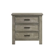 Picket House Furnishings Damen 3-Drawer Nightstand in Drift Grey