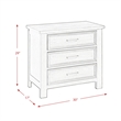 Picket House Furnishings Damen 3-Drawer Nightstand in Drift Grey