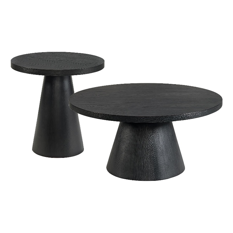 Picket House Furnishings Canal 2PC Occasional Table Set in Black