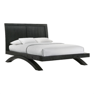 Picket House Furnishings Kenn Full Platform Bed with Arched Base in Black