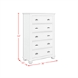 Picket House Furnishings Conaughey  5-Drawer Chest in White